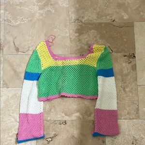 Colorful Knit Women's Top